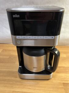 Cafetière programmable Braun Inox/Noir